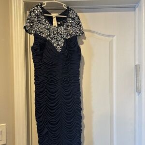 Royal blue beaded dress